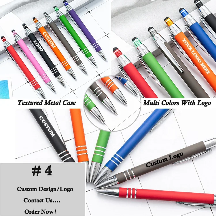 Personalized With Logo Print Ball Point Pen Advertising Cheapest Promotional Pen Gift Custom Plastic Metal Custom Ballpoint Pen