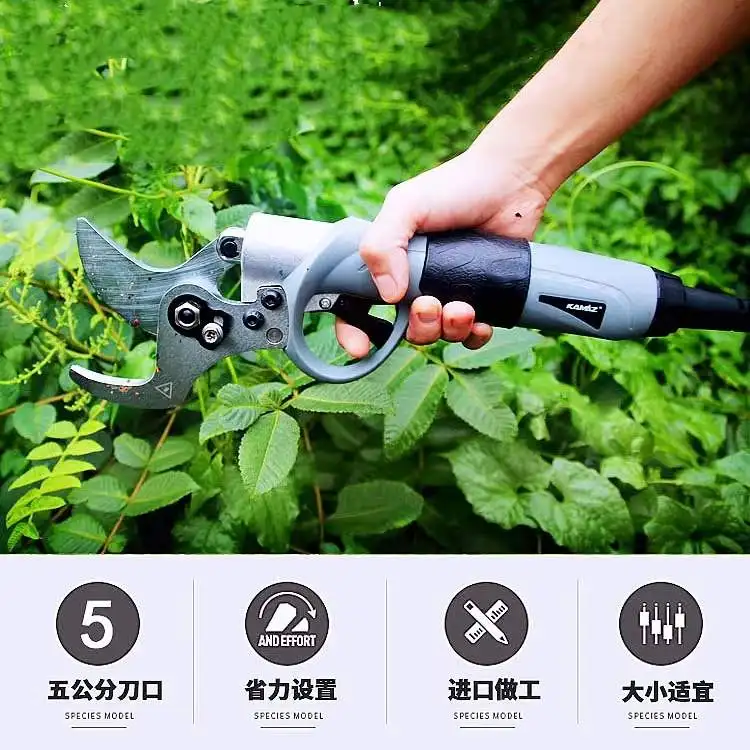 Dropshipping In Stock Pruners 5CM Rechargeable Electric Lithium Garden Battery Pruner Scissors