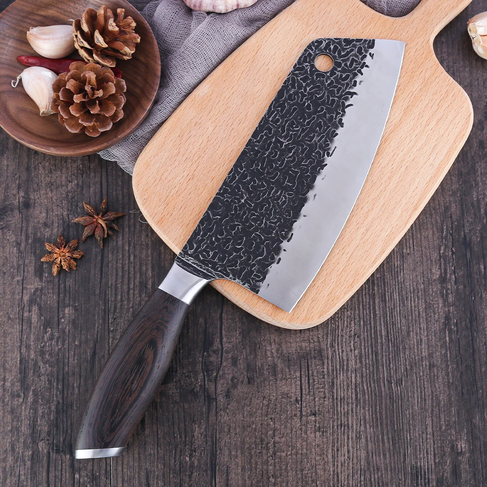 
Factory Direct Kitchen Knives OEM 7.5 Inch Japanese Style Ergonomic Handle Nakiri Blank Manufacturers Chopper Knife Thick Blade 