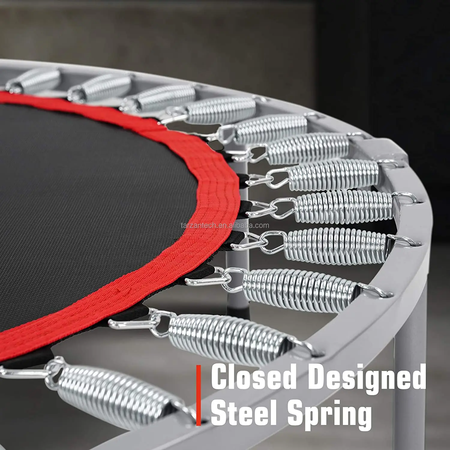 Folding Mini Exercise Trampoline with Resistance Bands Rebounder Trampoline for Adults Fitness Indoor Trampoline for Bounce Work