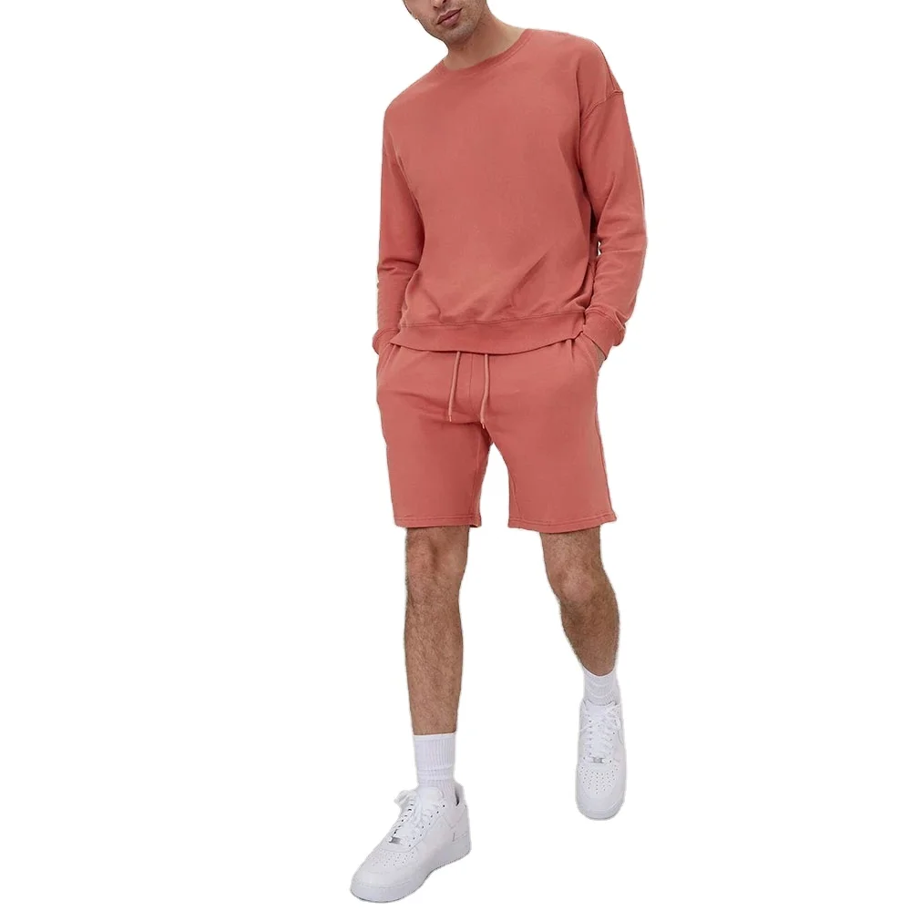  Индивидуальный дизайн хлопковая Футболка контрастных цветов с блочной панелью и короткие комплекты/2021 Мужские Двойные шорты