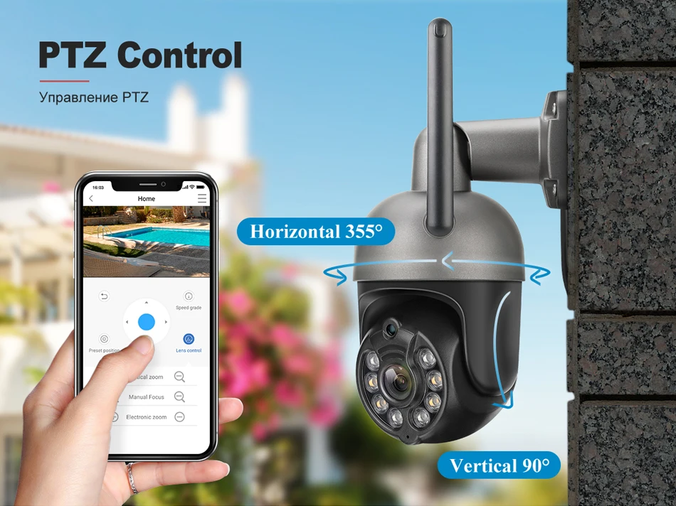 Заводская цена Wifi авто отслеживание человека 3MP PTZ купольная камера безопасности Система 8 каналов 12IN ЖК-монитор NVR