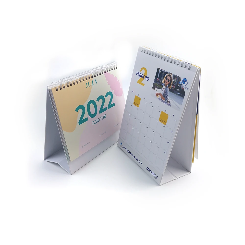 Diy Monthy Design 2022 2023 Table Calendar Decoration Customise Unique Desk Top Calendar Plain Prymid Wall Calender For Printing
