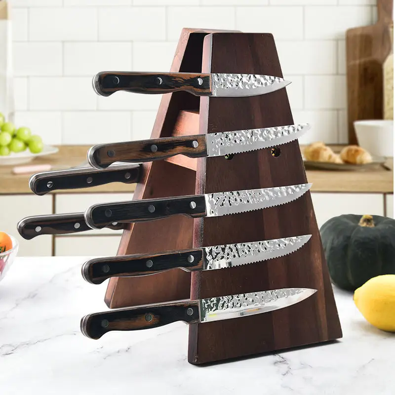 Wholesale Universal Acacia Wood Kitchen Knife Storage Holder Magnetic Kitchen Knife Holder For Home And Kitchen