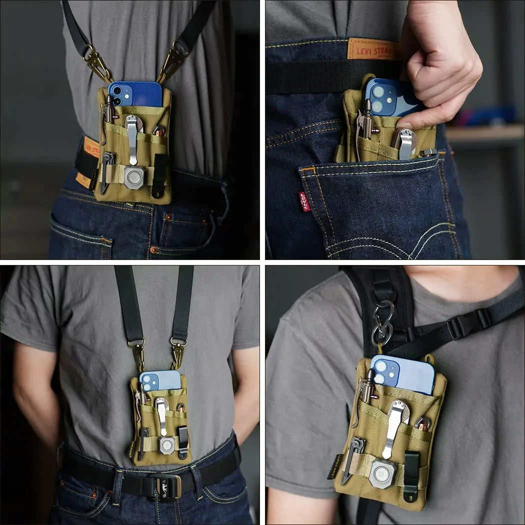 Shoulder Outdoor Waist Belt Waterproof 600d Ballistic Green Tool Molle Utility Tactical Bag