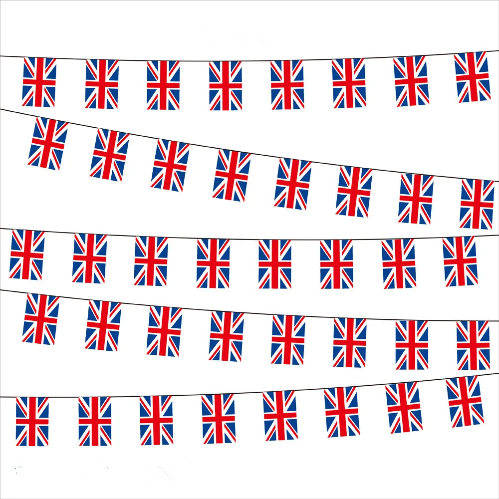world  2022 flag rope Football Sports 100D Polyester England Flag Bunting collection