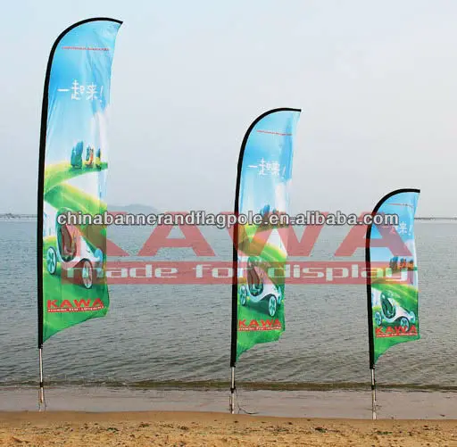 12ft Advertising Custom Flying Beach Flag Banner Knife Flags Beach flags