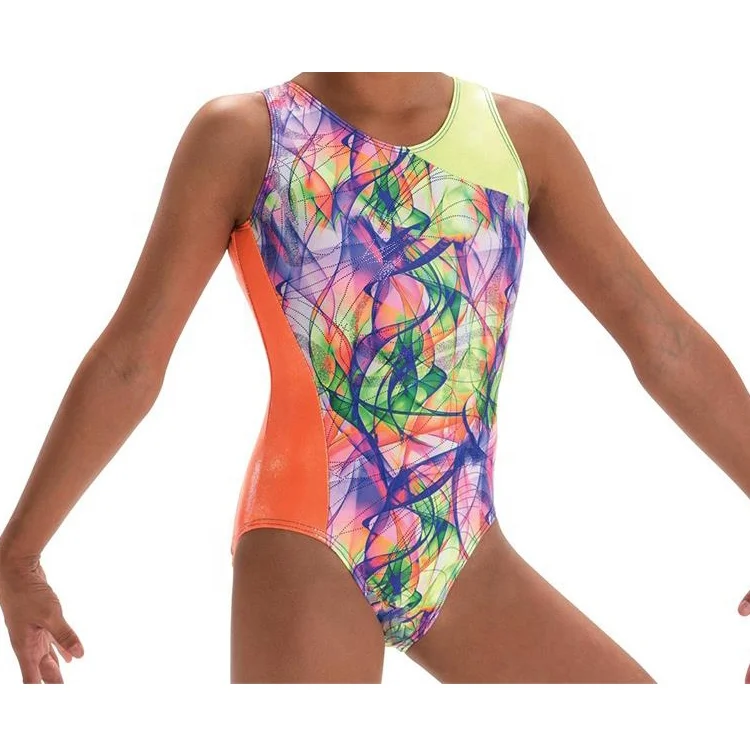 OEM Girl Gym sleeveless leotards for girls gymnastics leotard