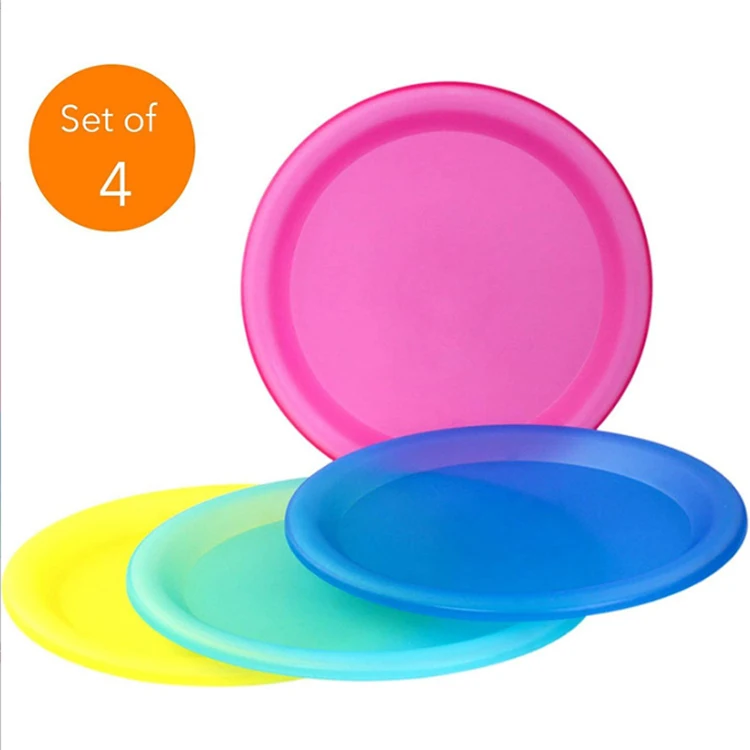 eco friendly round recyclable divided disposable plastic ps plates shape dinner plate