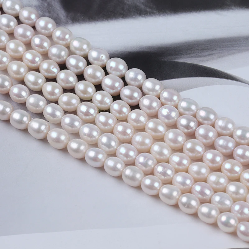 kinds of size  white oval rice shape freshwater loose beads for DIY jewelry making