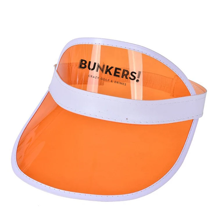 Cheap custom transparent pvc sun visor hat plastic sun visor cap wholesale