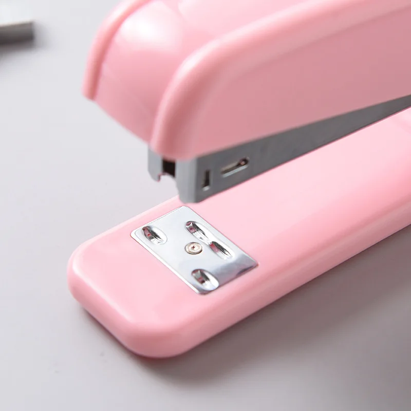 Macarone color fashion plastic and metal stapler for office convenient to use