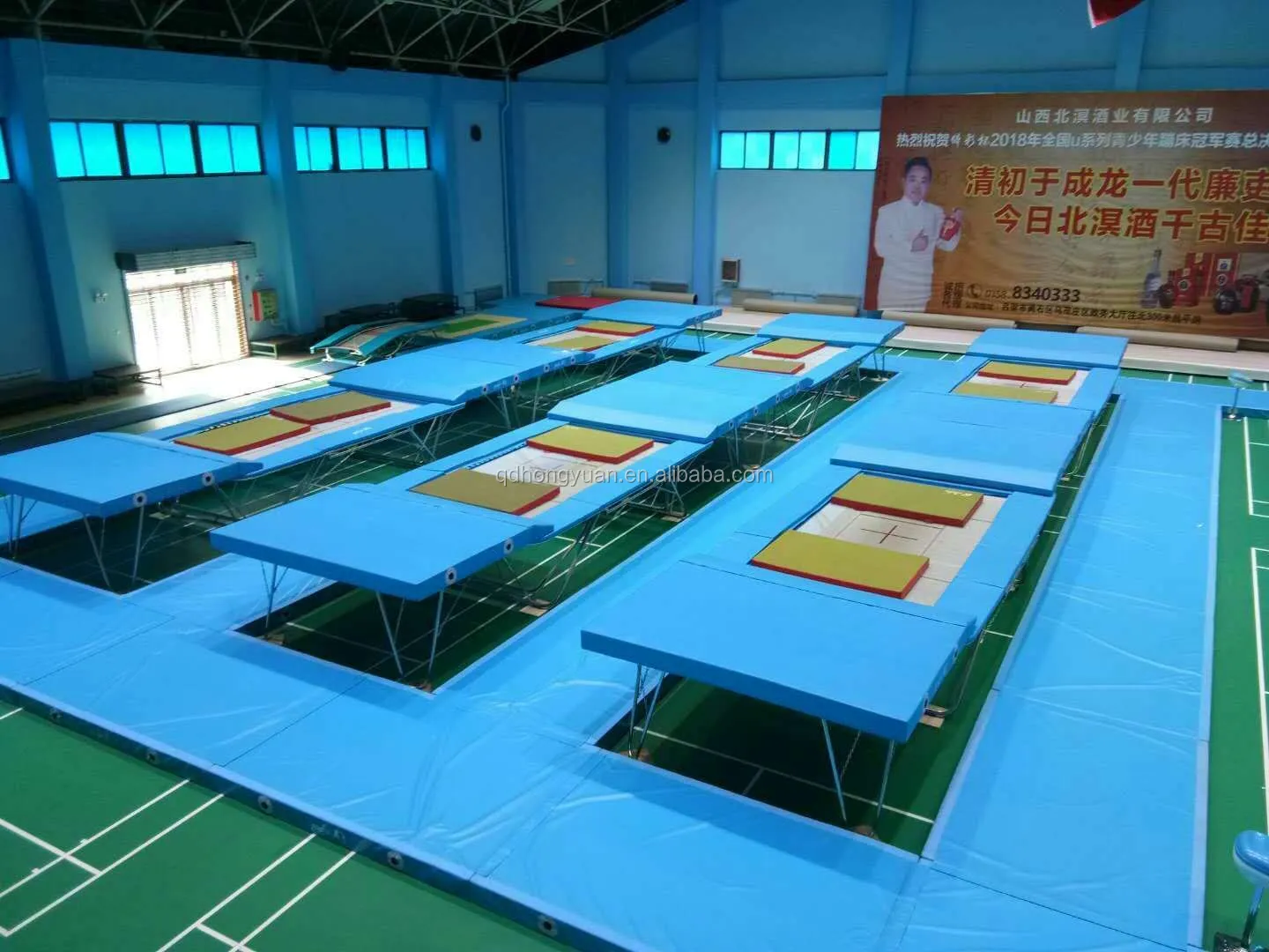 Indoor trampoline daily training gymnastics competitions can be used trampoline