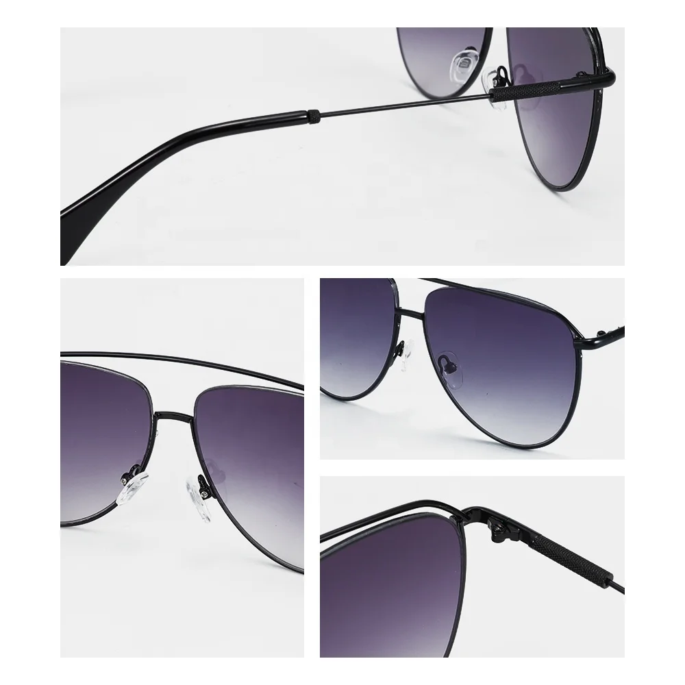 Oversize Pilot Polarized Sunglasses Metal Acetate UV400 Gradient Sun Glasses for Women