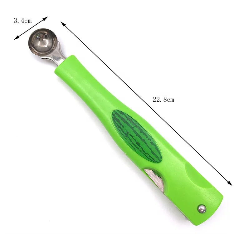 3 in 1 Watermelon Splitter, Pulp Spoon Fruit Ball Digger, Stainless Steel Watermelon Slicer Cutter Knife