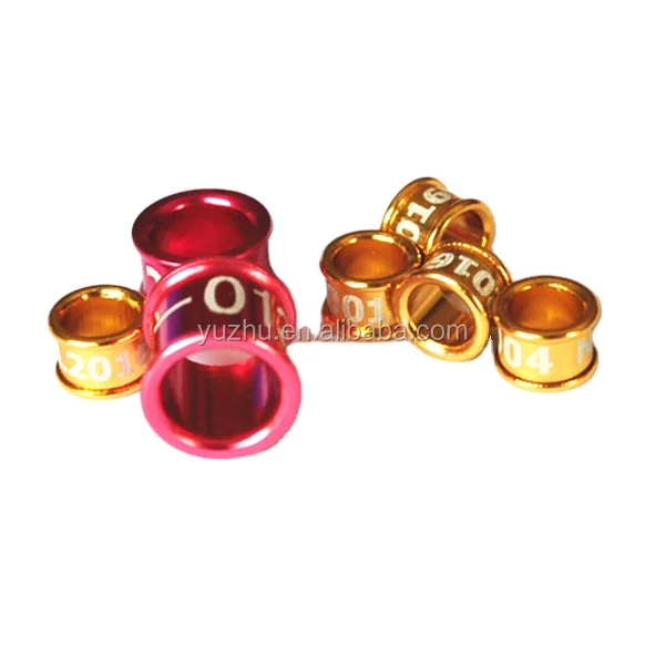 2025 year Customizable in all sizes plum  straight aluminum pigeon rings are used for pigeon canary birds.