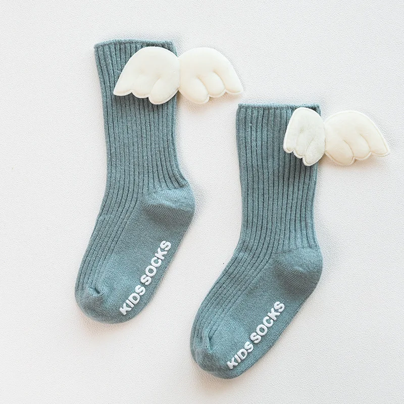 New Arrival Anti Slip Toddler Socks Wholesale Fancy 3D Angel Wings Baby Socks For Children