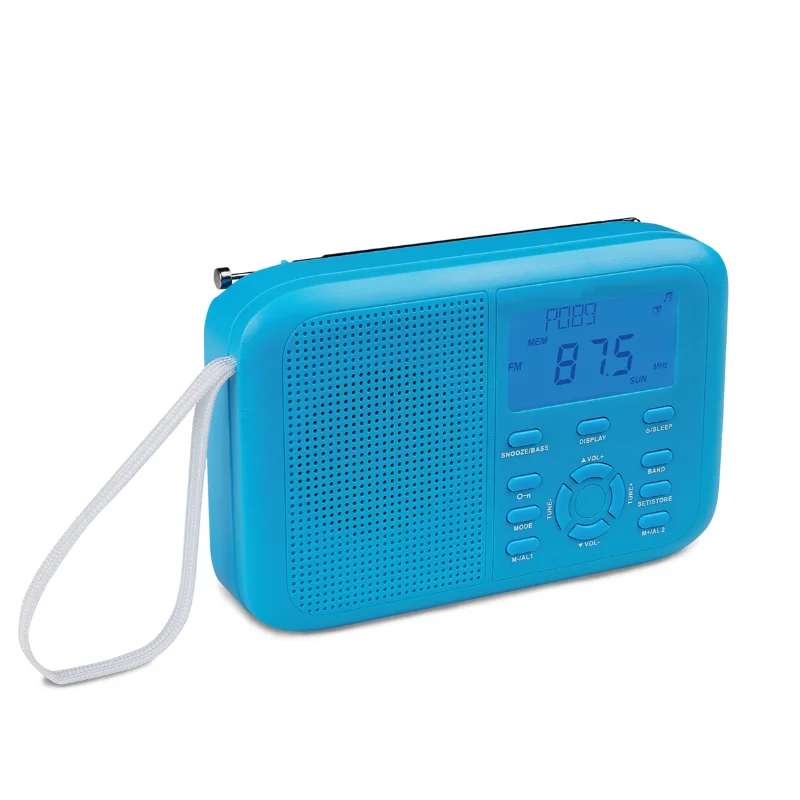 2022 Amazon hot selling snooze&sleep Alarm Clock AM/FM/SW/LW Radio with LCD display For Bedroom