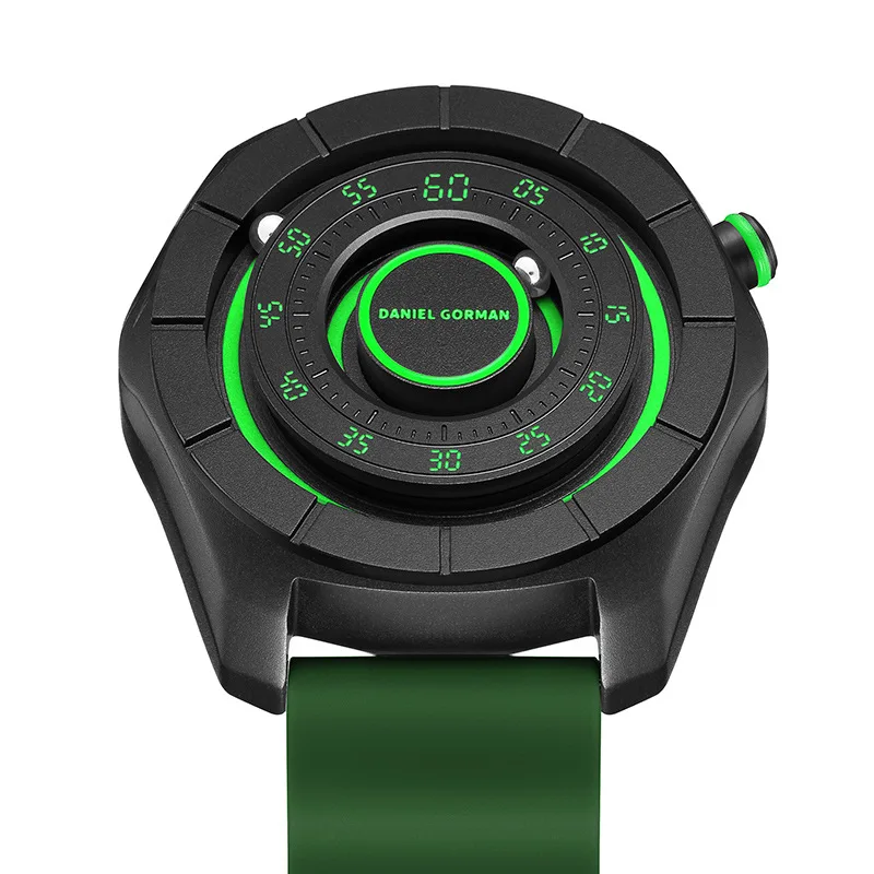 Fashion Design DANIEL GORMAN Trend Sports Watch For Men Waterproof Dual Track Night Light Magnetic Force Wristwatch Clock Reloj