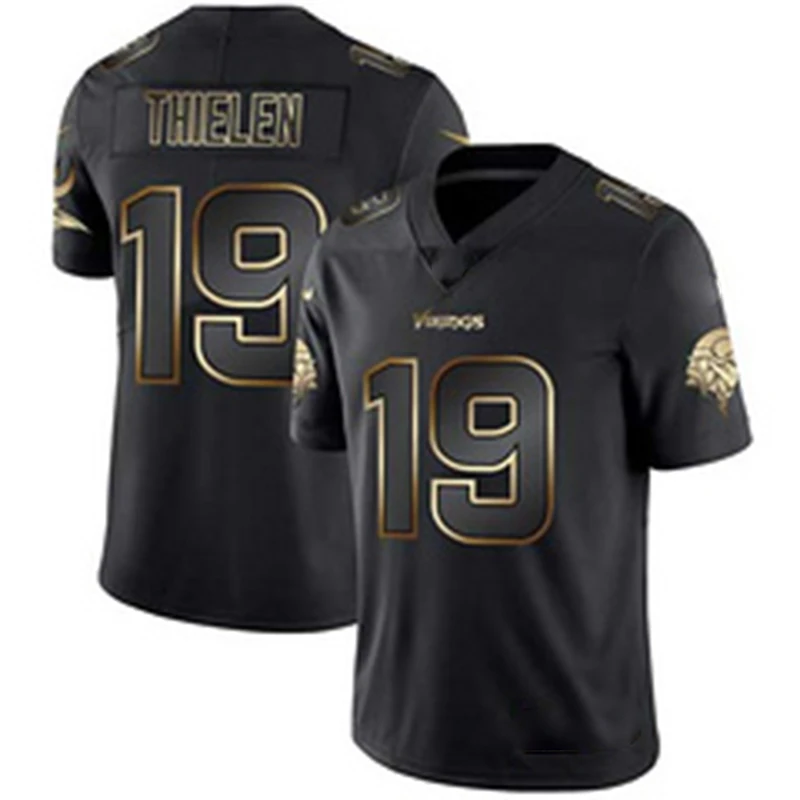 
For Youth Kids Wholesale 2021 New Arrivals THIELEN 19# Black American football Jersey 
