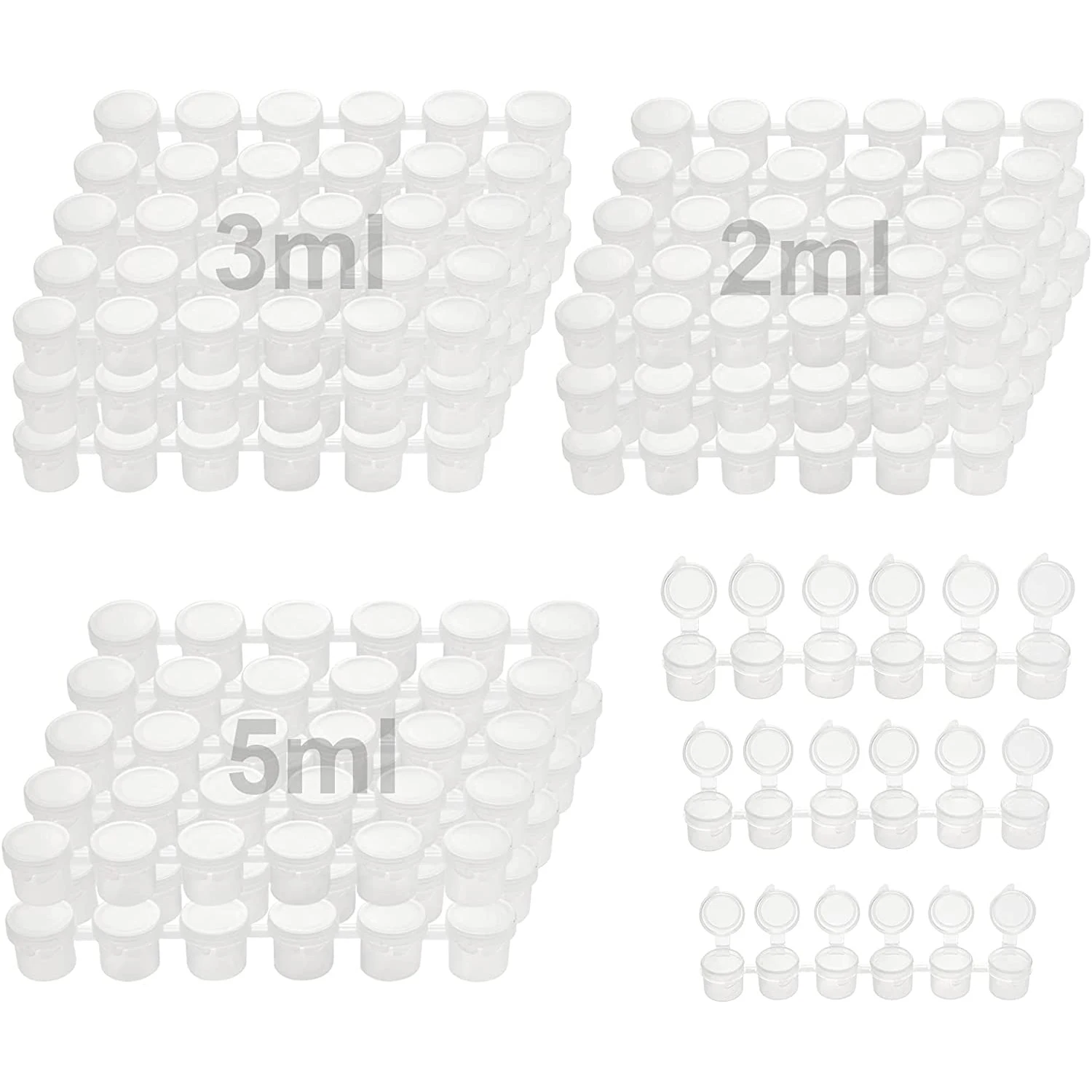 3 мл АРТ пустые мини пустой краска горшок полоски краски контейнер полоски контейнеры для хранения для школы летнего лагеря