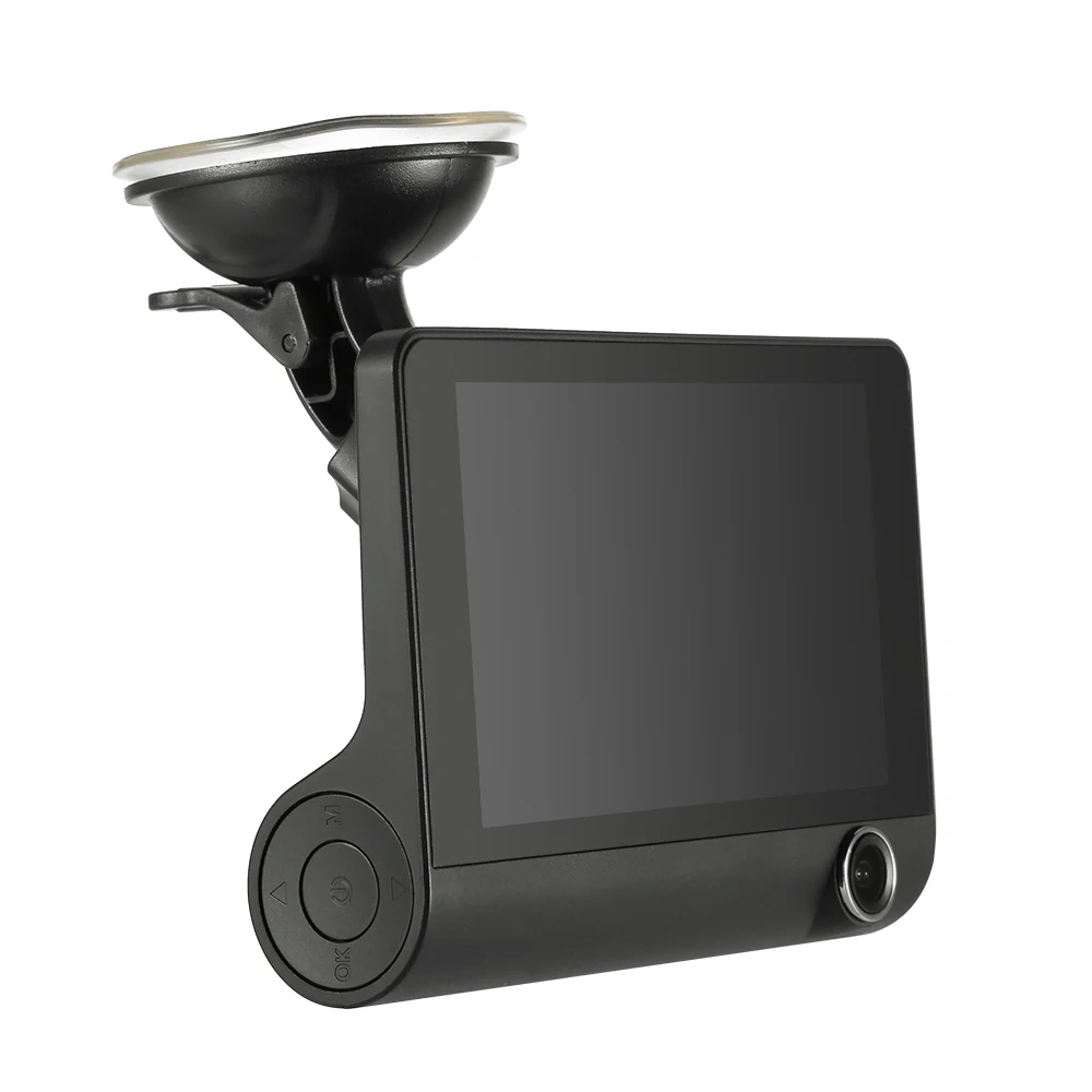 3 Lens Driving recorder  4 inch Display 1080P HD Car Cam with  Recording  G-sensor Dash Cam