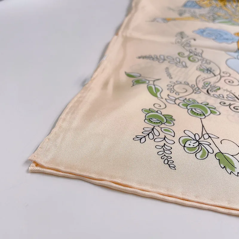 Customized Digital Printing Satin Silk Square Scarf