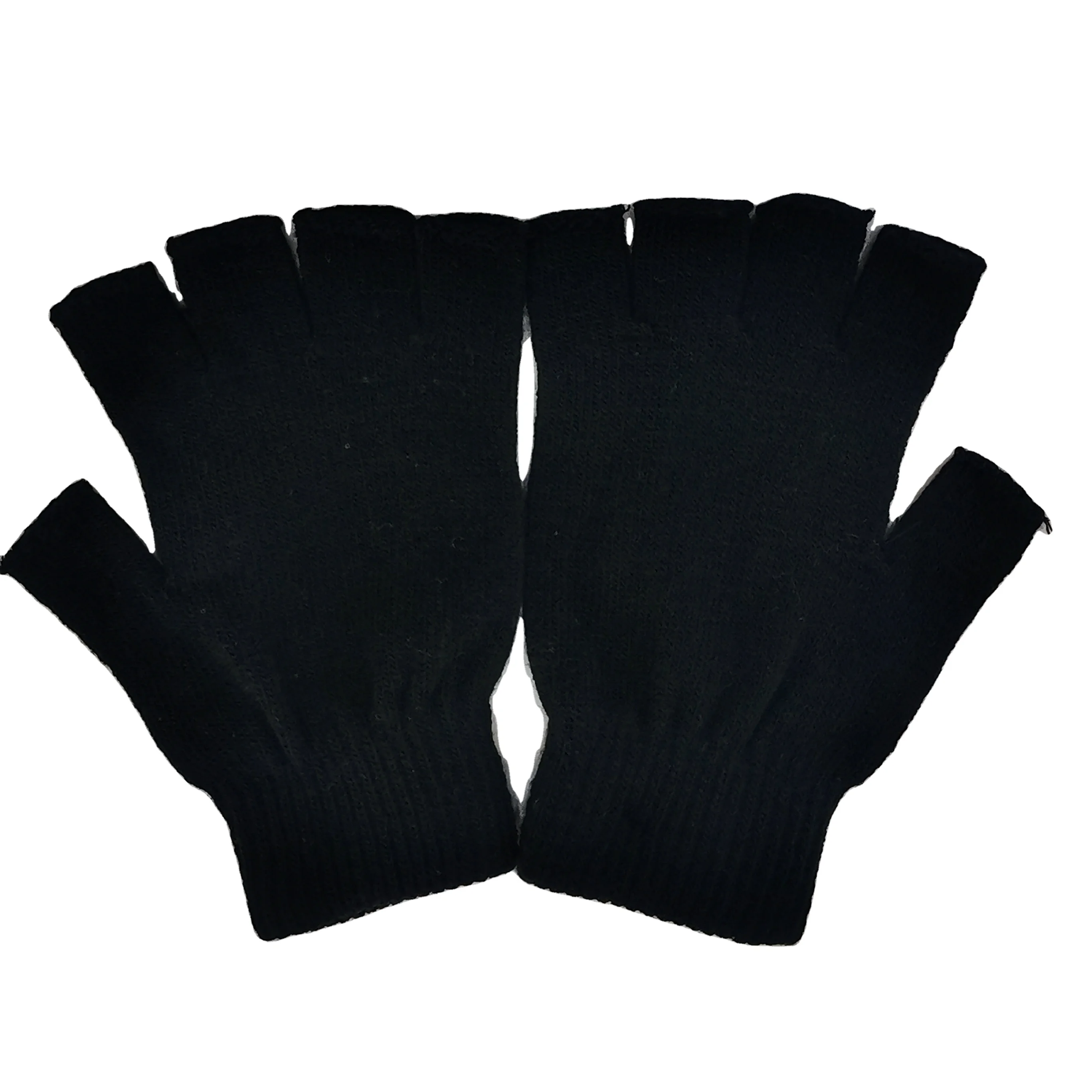 Зимние акриловые перчатки Best & Wecan с открытыми пальцами, перчатки без пальцев для сенсорного экрана, эластичные термоперчатки для холодных дней