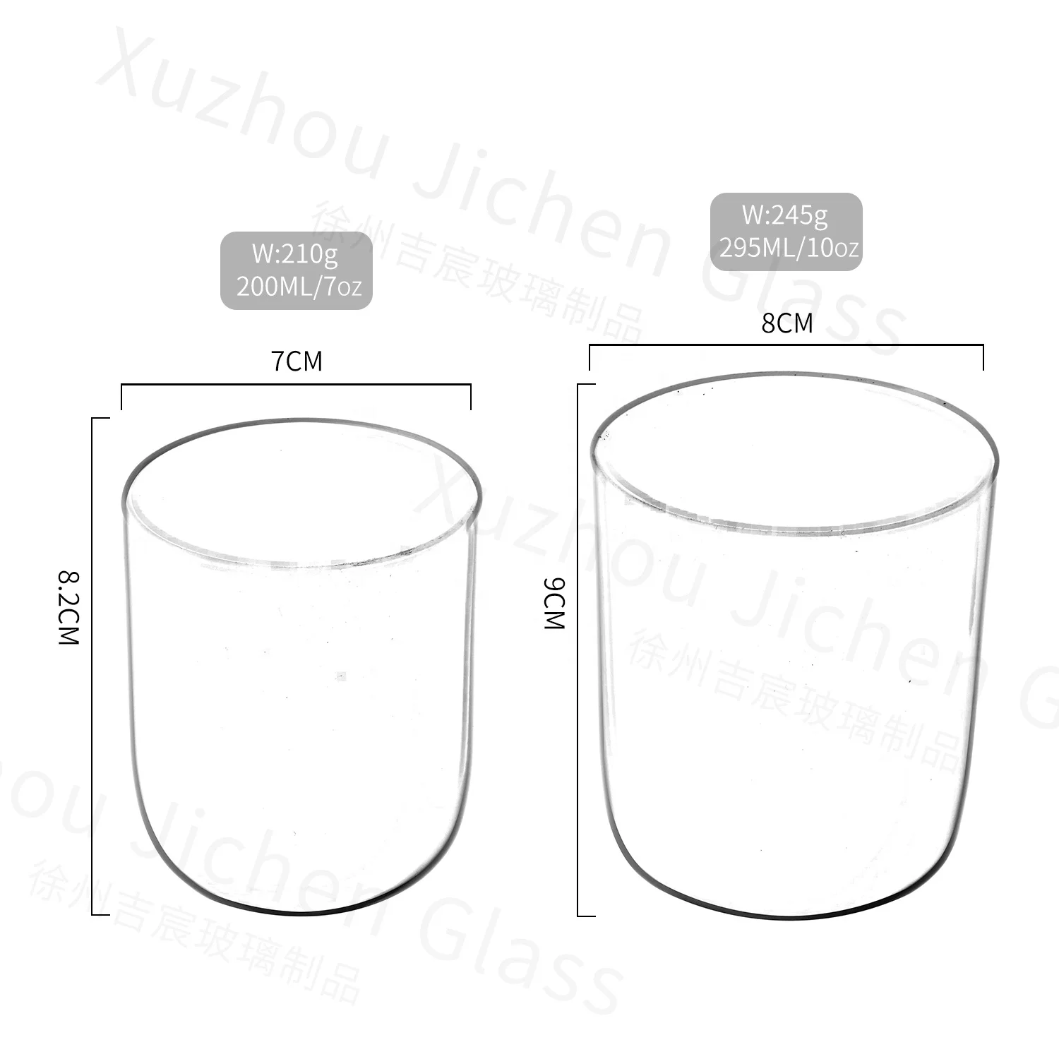 200 300ml 7 oz. 10 oz. zinc alloy round lid Frosted white scented wax glass candle jar