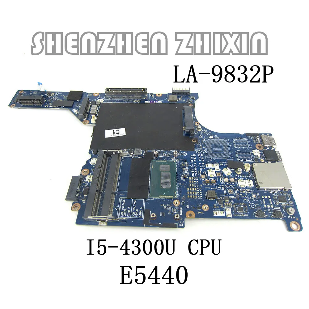 Для DELL Latitude E5440 Материнская плата ноутбука i5-4300U процессор VAW30 LA-9832P для тестирования системной