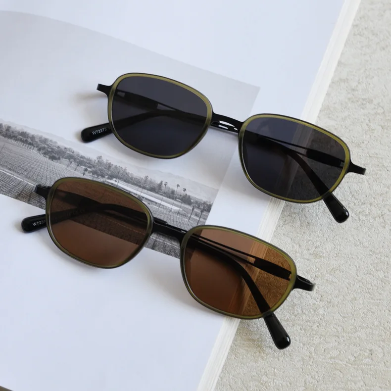 2025 Trendy Luxury Brand Designer Metal Frame Shades Small Vintage Sun Glasses High Quality Women Men Polarized Sunglasses