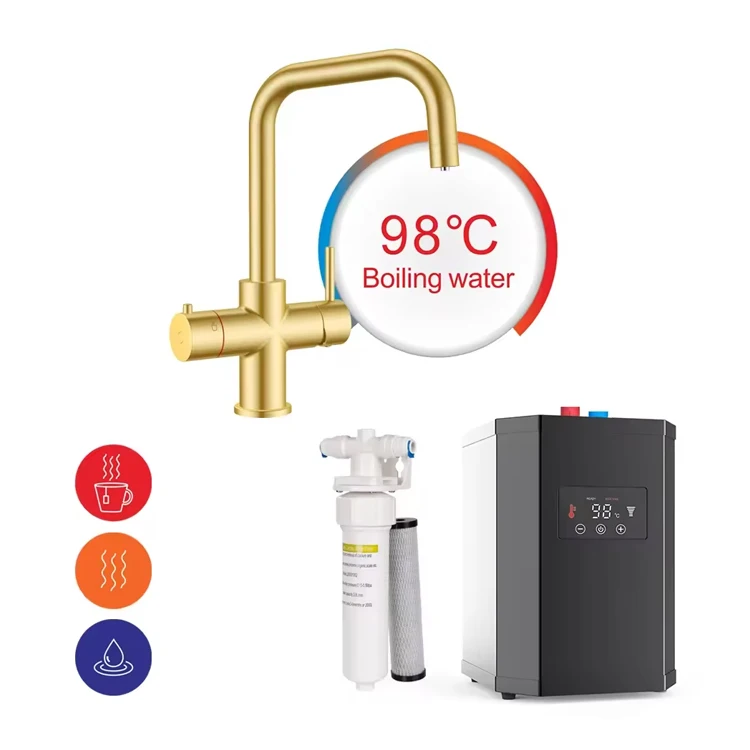 Iwater 2024 Modern Stainless Steel Brass Bronze Mixer Mixers Instant Boiling Hot Water Tap Taps And Faucets Kitchen Sink Faucet