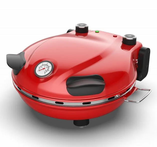 31cm Ceramic Baking Stone Plate Pizza Oven with Thermometer 1pc Thermostat Control and 1pc 15 mins Timer Pizza Maker