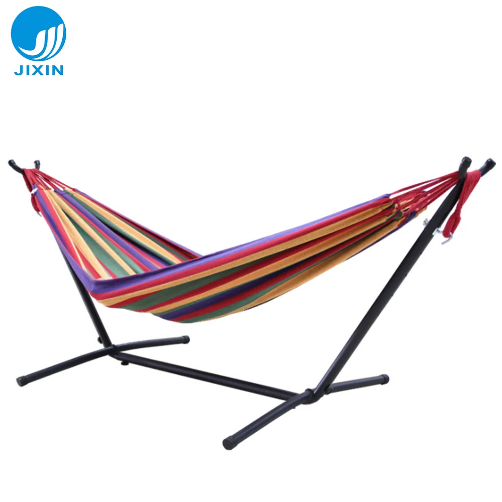 Outdoor Leisure Furniture Comfortable Garden Patio Camping Folding Steel Hammock Portable with Stand