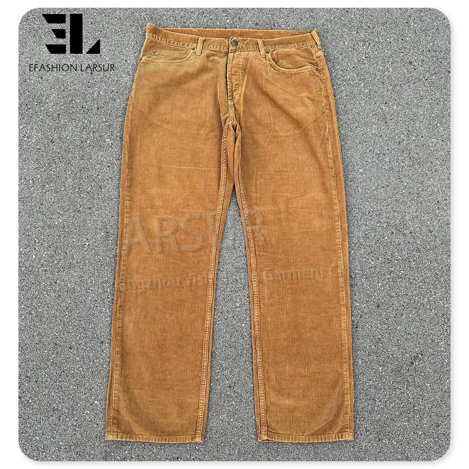 LARSUR Custom Logo blank unisex baggy corduroy pants for men wide leg skate pants loose skateboard straight leg pants