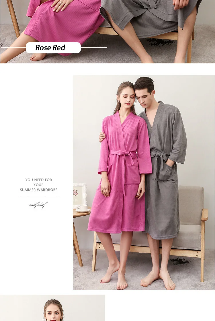 Wholesale Luxury Waffle Hotel Customize Robe Spa