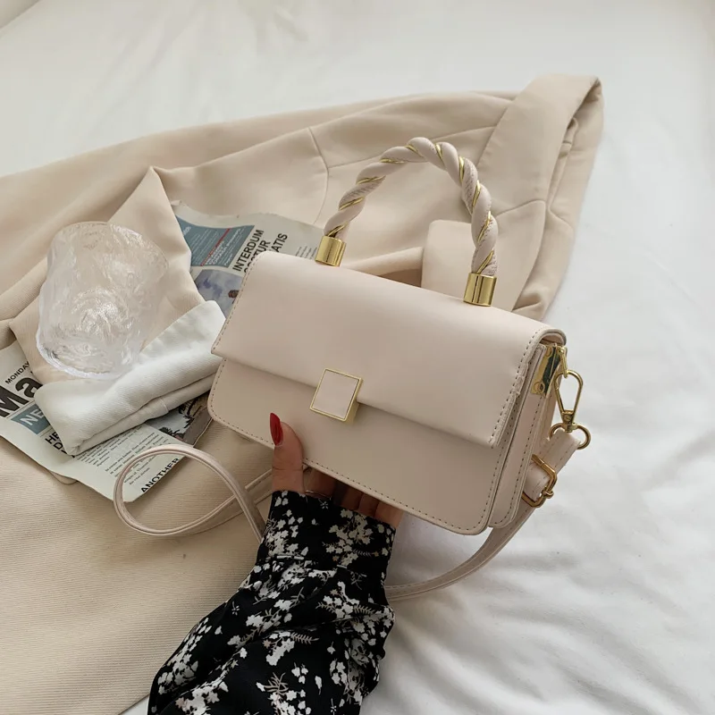 
2021 New Crossover Hot-selling Small Square Bag Fashion All-match Candy Solid Color Shoulder Bag 