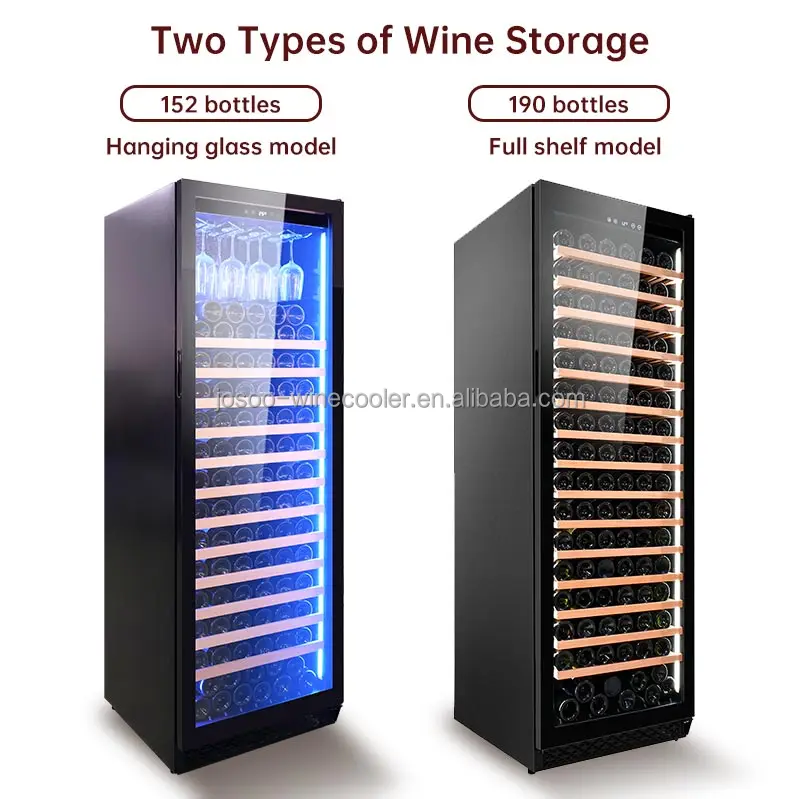 458L Large Wine Fridge 190 Bottles Capacity Built In Wine Coolers Drink Brands Refrigerator Fridges With Compressor For Home
