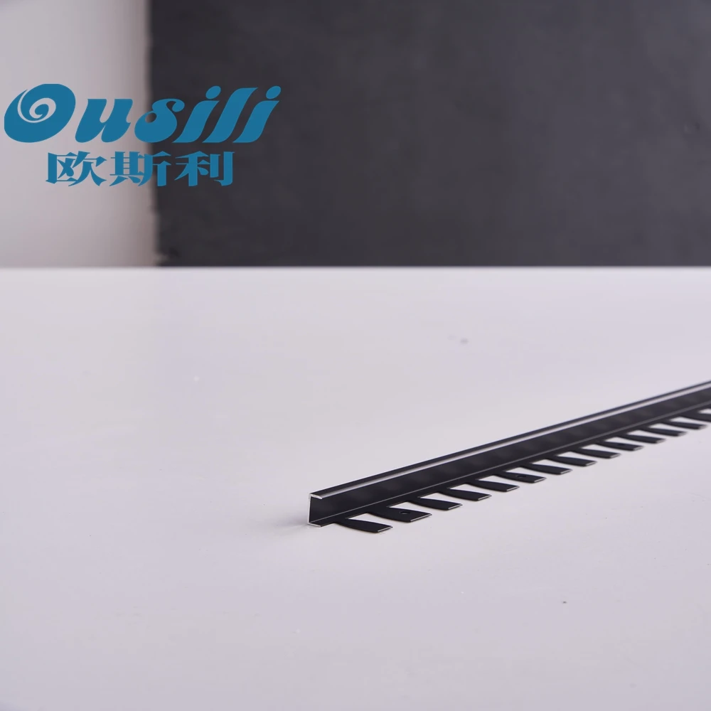 Prolink Metal YJ-D33 Gold Silver Color Aluminum Floor Inlay Strips Ceramic Corner Edge Tile Trim for Wall Floor Decoration
