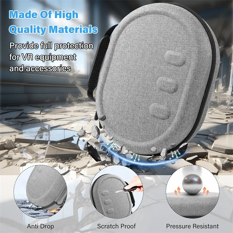 Portable Storage Bag Handlebar Suitcase For Meta Quest 3 Accessories Travel Box VR Luxury Carrying Case For Oculus Quest 3