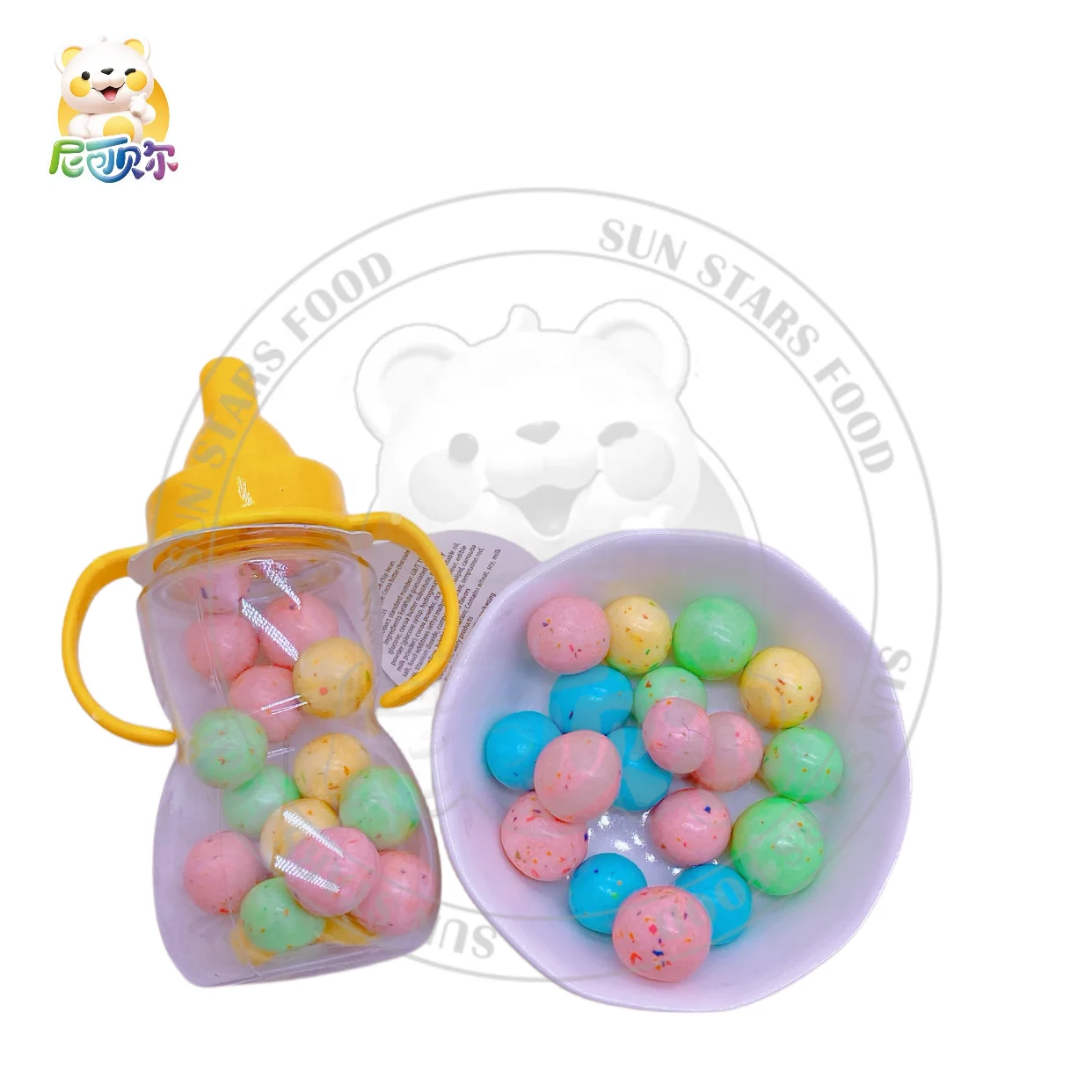 Wholesaler Candy The Big Baby Bottle Hangs Every Flavor Candy CC stick gummie watermelon bubble gum dinosaur egg bubble gum