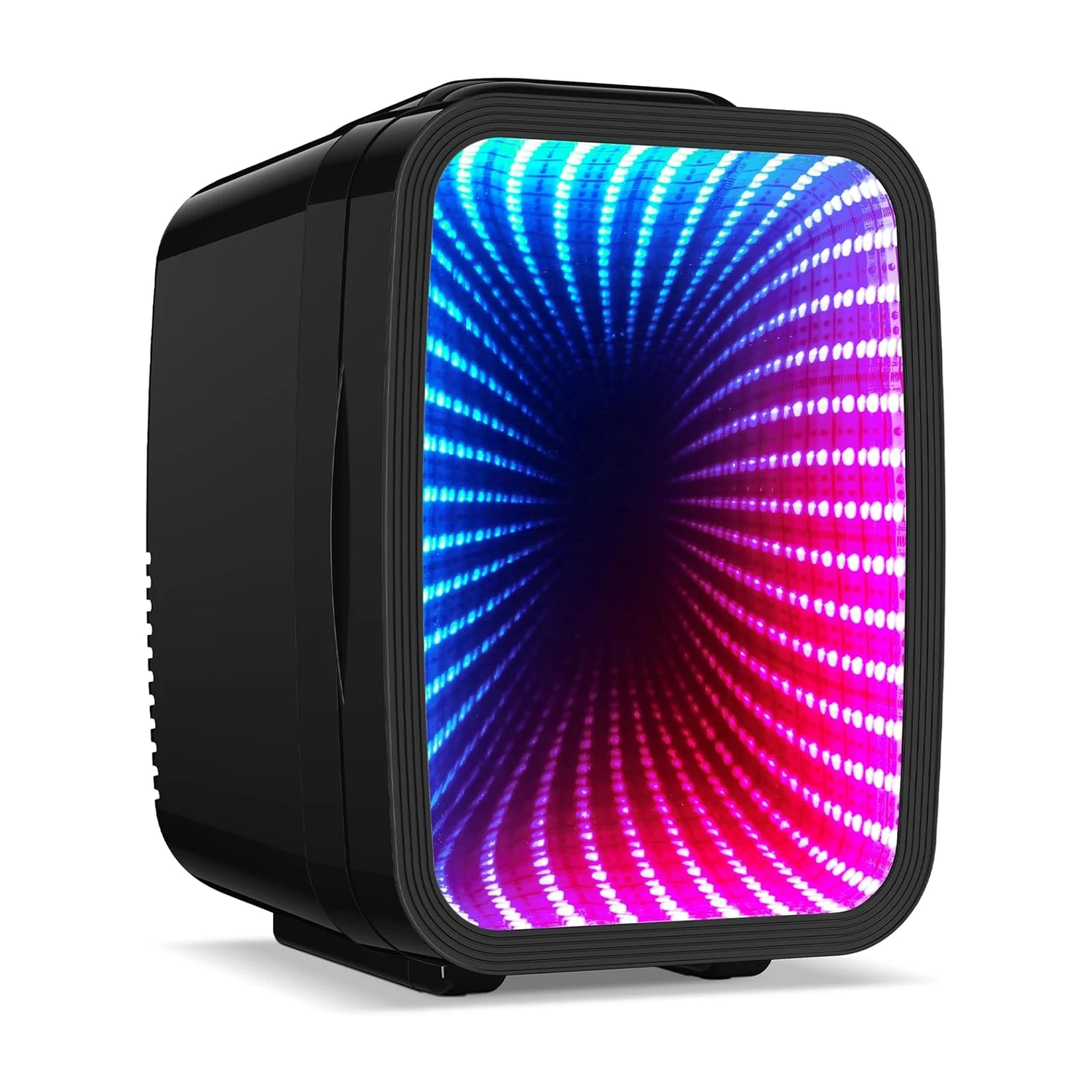 Mini Fridge, 4 Liter/6 Cans Small Refrigerator With Dimmable LED Light ACDC Portable Thermoelectric Cooler and Warmer Gaming