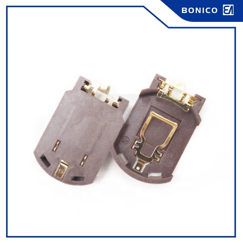 Gold Plated SMT/SMD CR2032 Holder With Surface Mounting Battery Connector