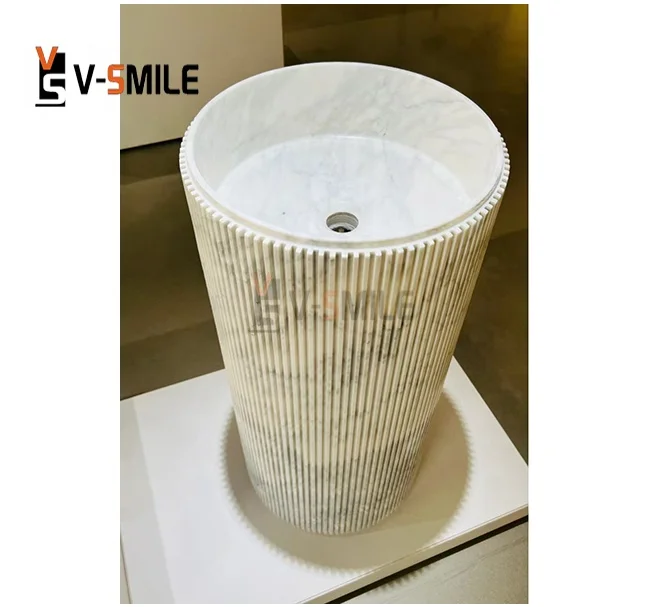 natural white marble wash hand basin price Integration One-piece wash basin