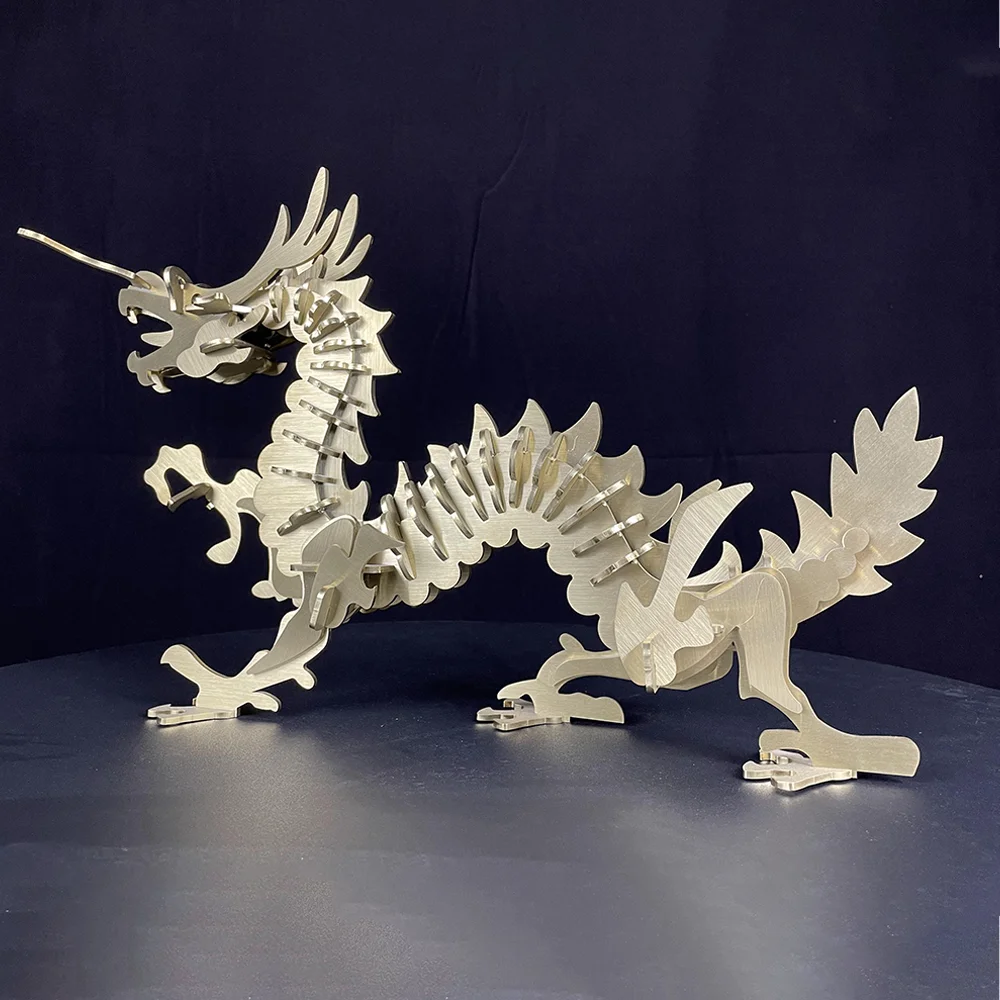 Indoor Outdoor Customized Decoration Red Copper Dragon Metal Sculptures 3D Handmade Artware