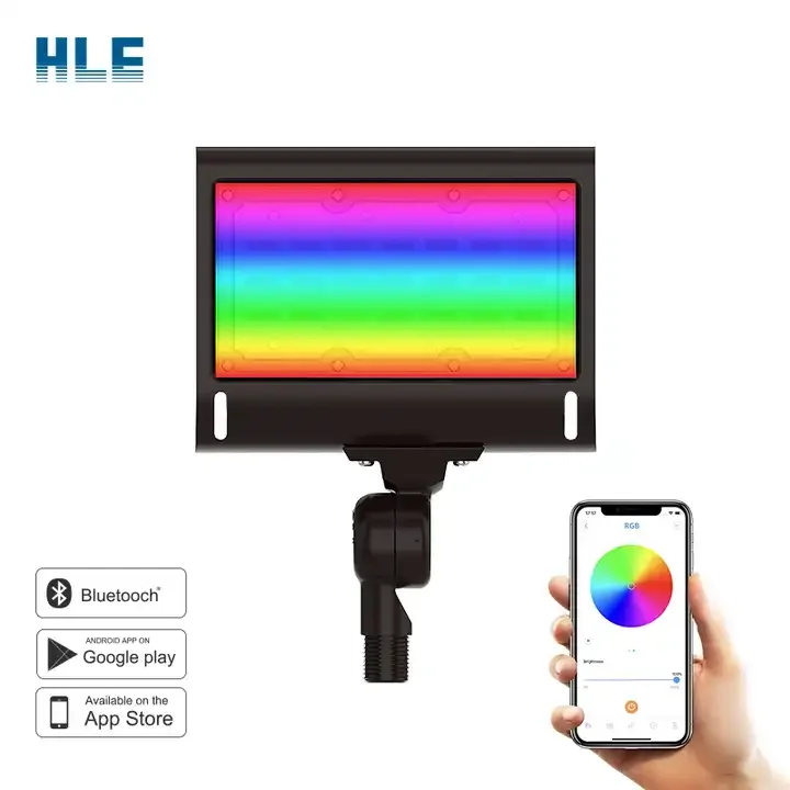 IP65 CCT Tunable + RGB Smart APP Control Aluminium Material Outdoor Flood Light