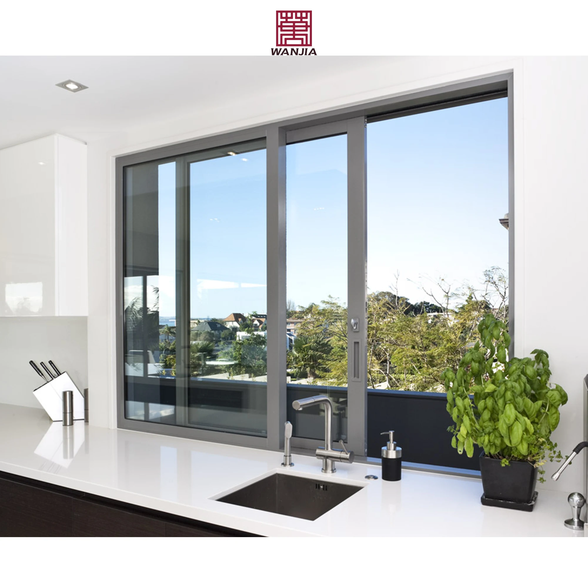 Manufacturer Office Apartment Interior Aluminum Window Waterproof Double Glass Sliding Window