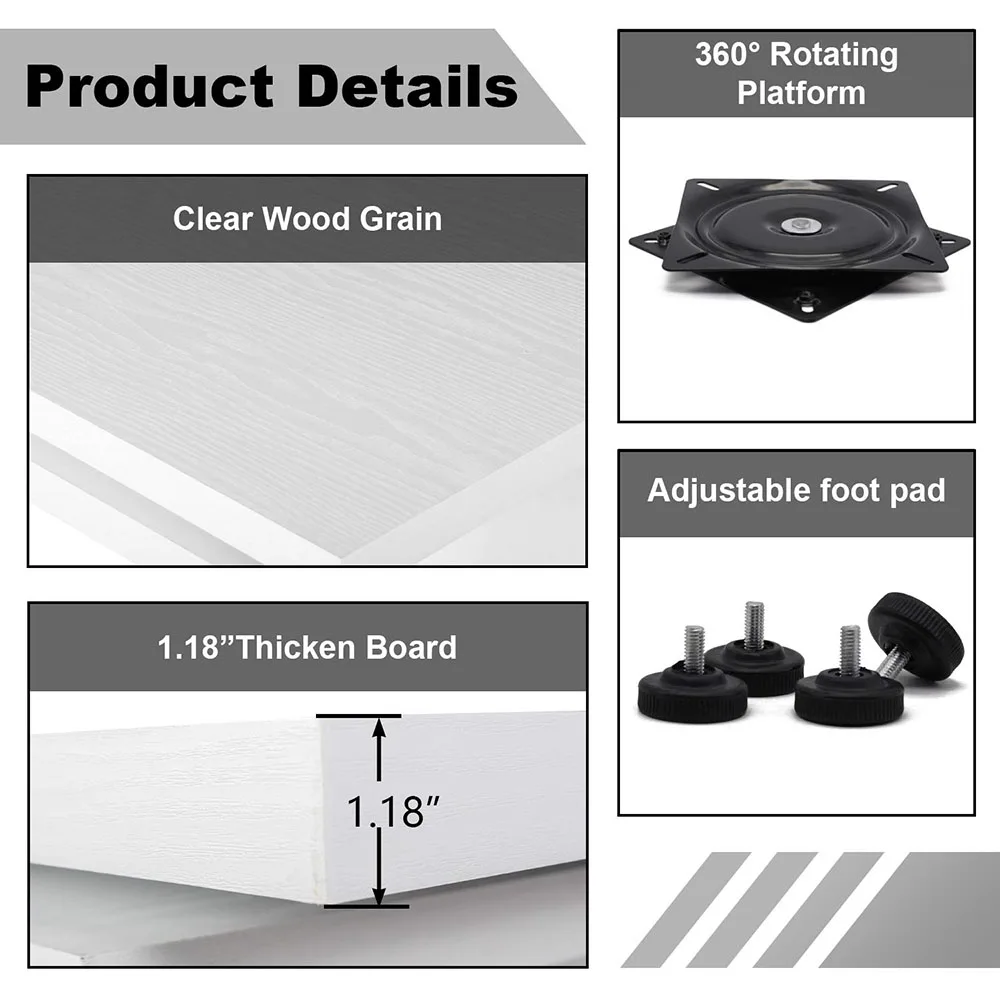 High Quality Modern Computer L Shape Work Tables Office Furniture Rotating PC Writing Table