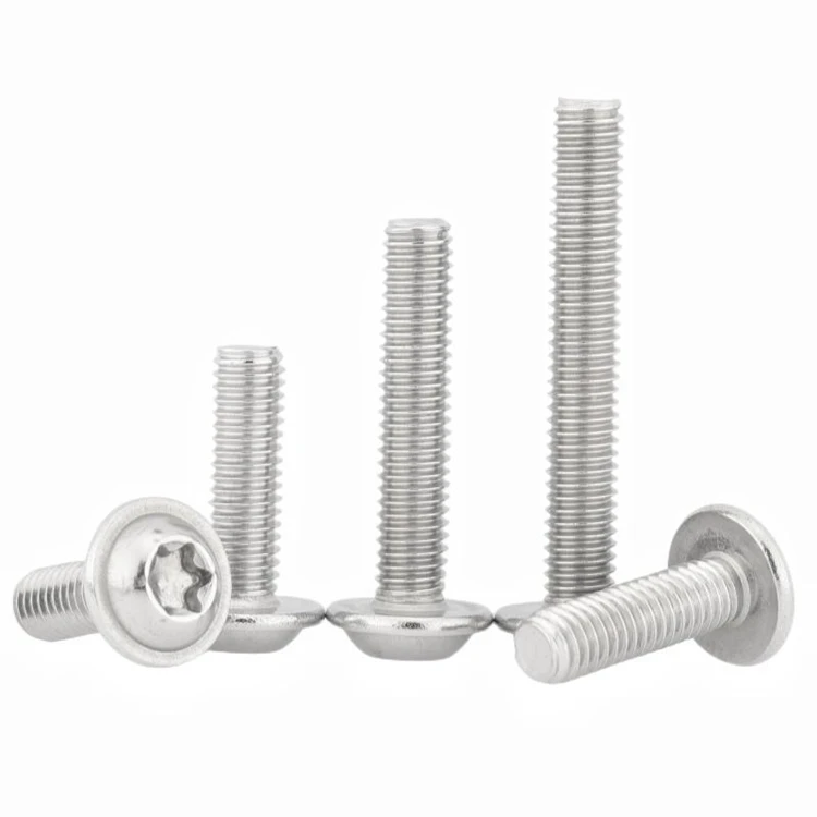 M2.5 M3 M4 M5 M6 M8 ISO7380.2 Stainless Steel 304 Machine Torx Flange Button Head Screws