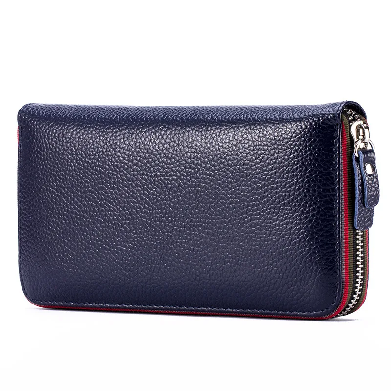First Layer Cowhide Women Genuine Leather Wallet Large Capacity Card Holder Long Women Wallet